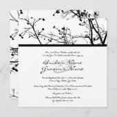 白黒冬木結婚式招待状 招待状 (正面/裏面)