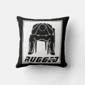 白黒凹凸人保持ヘッド |考えの男 クッション (裏面)