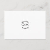 白黒分岐モノグラムメニューRSVP エンクロージャーカード (裏面)