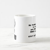 白黒前で コーヒーマグカップ (中央)
