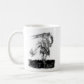 白黒前で コーヒーマグカップ (左)