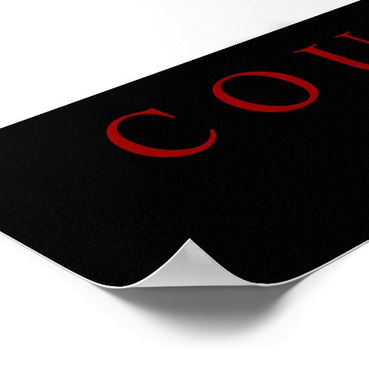 白黒勇気引用文ウルフアイポスター ポスター (角)