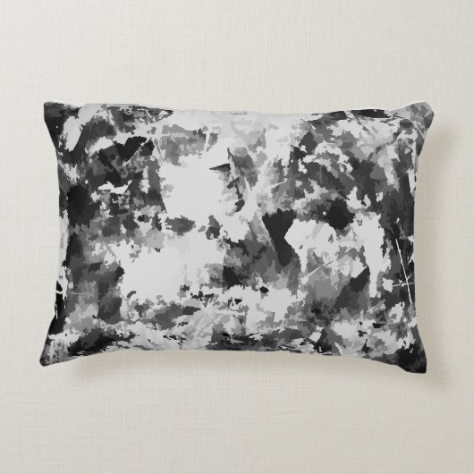 白黒動揺してのストライプ アクセントクッション (裏面)