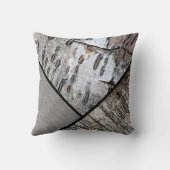 白黒動揺して樺の木バークライニング灰色 クッション (裏面)