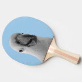 白黒動物のかわいいコッカトー写真 卓球ラケット (横)