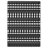 白黒動物のモダンストライプパターン クリップボード (裏面)