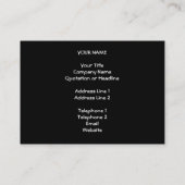 白黒動物の足のプリントパターン 名刺 (裏面)