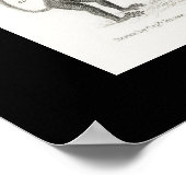 白黒動物骨格スカル哺乳類 ポスター (角)