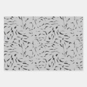 白黒包み紙 ラッピングペーパーシート (正面3)