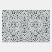 白黒包み紙 ラッピングペーパーシート (正面)