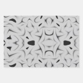 白黒包み紙 ラッピングペーパーシート (正面3)