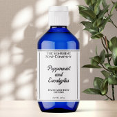 白黒化粧品文字ボトルラベル ラベル