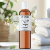 白黒化粧品文字ボトルラベル ラベル