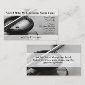 白黒医学の聴診器 名刺 (正面/裏面)