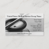 白黒医学の聴診器 名刺 (正面)