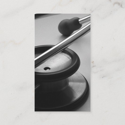 白黒医学の聴診器 名刺 (裏面)