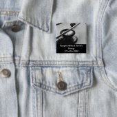 白黒医学の聴診器 缶バッジ (インサイチュ)