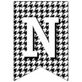 白黒千鳥格子のなお祝い バンティングフラッグ (第3の旗)