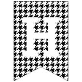 白黒千鳥格子のなハッピーバースデー バンティングフラッグ (第2の旗)