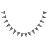 白黒千鳥格子のなパターン バンティングフラッグ (全)