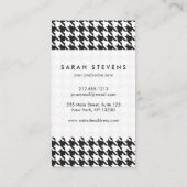 白黒千鳥格子のなパターン 名刺 (裏面)