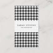 白黒千鳥格子のなパターン 名刺 (正面)