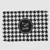 白黒千鳥格子のなモノグラム ゴルフタオル (横)