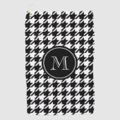 白黒千鳥格子のなモノグラム ゴルフタオル (正面)