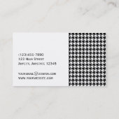 白黒千鳥格子のな名刺 名刺 (裏面)