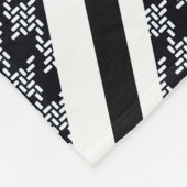 白黒千鳥格子のの英国国旗の旗 フリースブランケット (角)