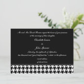 白黒千鳥格子の式の招待 招待状 (スタンド正面)