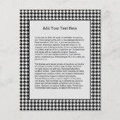 白黒千鳥格子の組織抽象芸術姿 チラシ (正面)