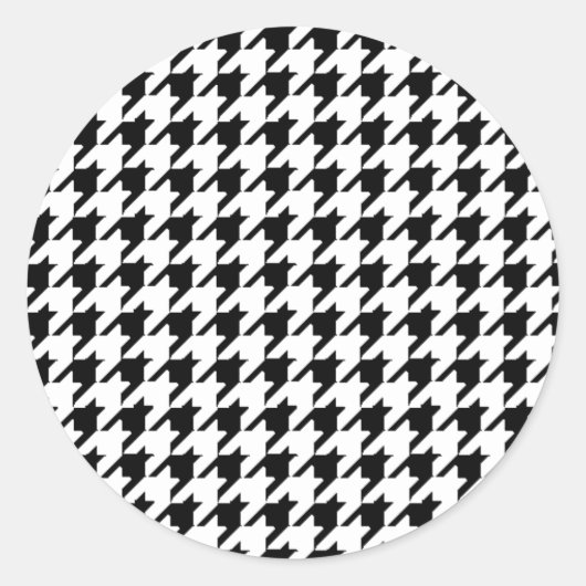 白黒千鳥格子の ラウンドシール (正面)
