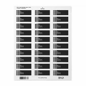 白黒千鳥格子の ラベル (フルシート)