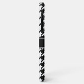 白黒千鳥格子の#2ブラックネームモノグラム Case-Mate iPhoneケース (裏面/左)