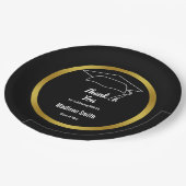 白黒卒業の学名ありがとう ペーパープレート (アングル)