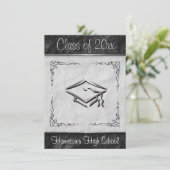 白黒卒業の招待状 招待状 (スタンド正面)