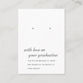 白黒卒業イヤリング表示カード プレイスカード