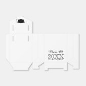 白黒卒業エレガントパーティー フェイバーボックス (折り畳みなし)