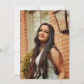 白黒卒業エレガント会の脚本を書く 招待状 (裏面)