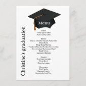 白黒卒業カジュアルパーティーのディナーメニュー メニュー (正面)