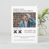 白黒卒業ストライプの会 招待状 (スタンド正面)