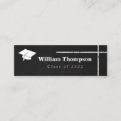 白黒卒業ネームカード コーリングカード (正面)