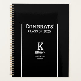 白黒卒業モノグラムプランナー プランナー手帳