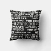 白黒卒業ワードアート装飾用クッション クッション (裏面)