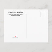 白黒卒業写真の発表 インビテーションポストカード (裏面)