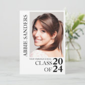 白黒卒業写真の発表 招待状 (スタンド正面)