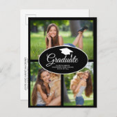 白黒卒業写真クラス2024 案内ポストカード (正面/裏面)