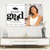 白黒卒業写真シンプルモダンはっきりした 横断幕