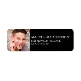 白黒卒業写真 ラベル